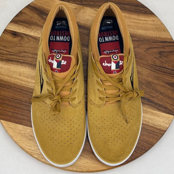 Lakai Fremont Vulc Skate Shoes Mens Sz. 11 DOWN TO DESTROY Chocolate Collab GOLD - Picture 9 of 11